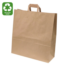 Brown paper bags with flat handles